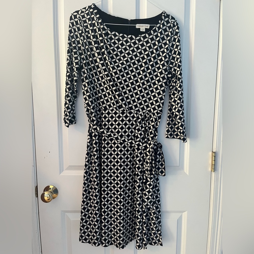 A Coldwater Creek midi Black and whit dress size 16.